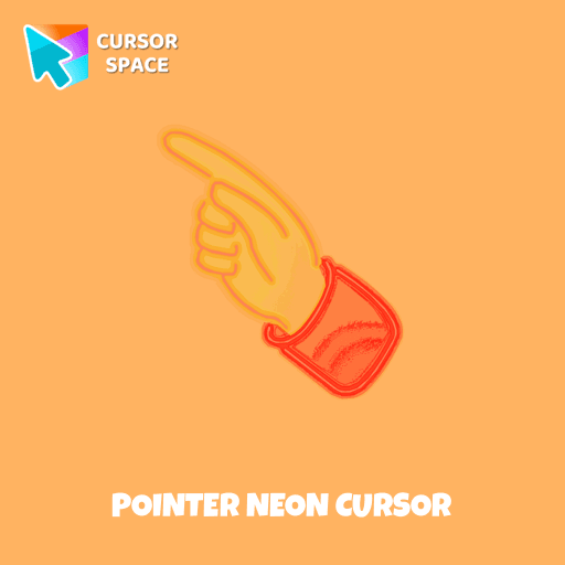 Pointer neon cursor arrow cursor